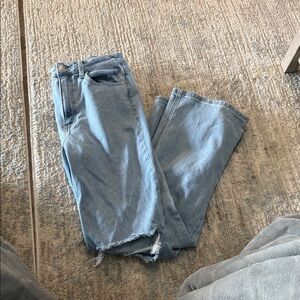 Stylish Light Blue Women's Straight Leg Jeans